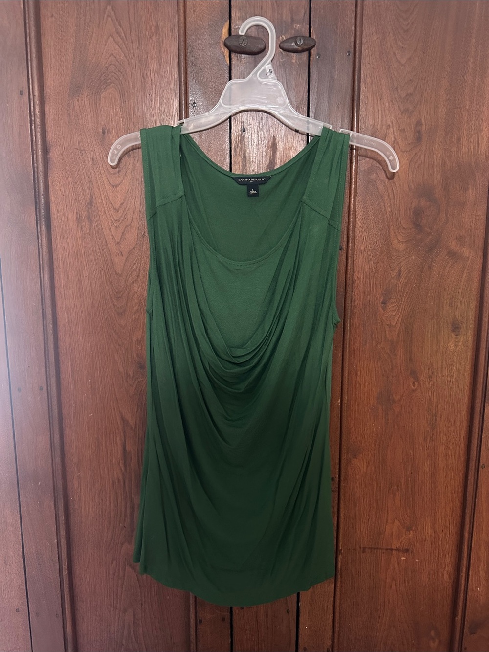 Banana Republic Green Sleeveless Cowl Neck Tank